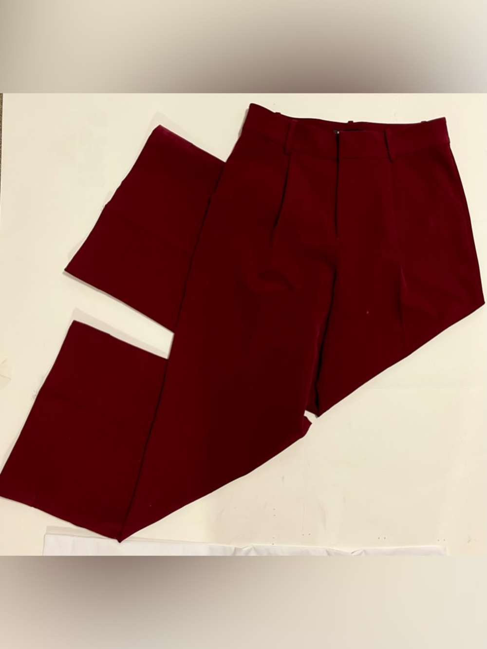 Boston Proper Men's Burgundy Dress Pants - Tailored Front Pleats